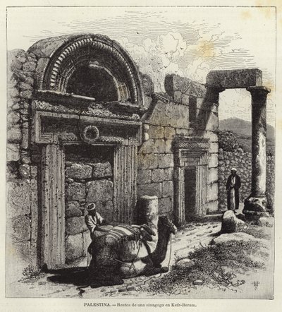 Palestine, Remains of a Synagogue in Kefr-Beram by European School